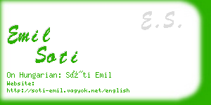 emil soti business card